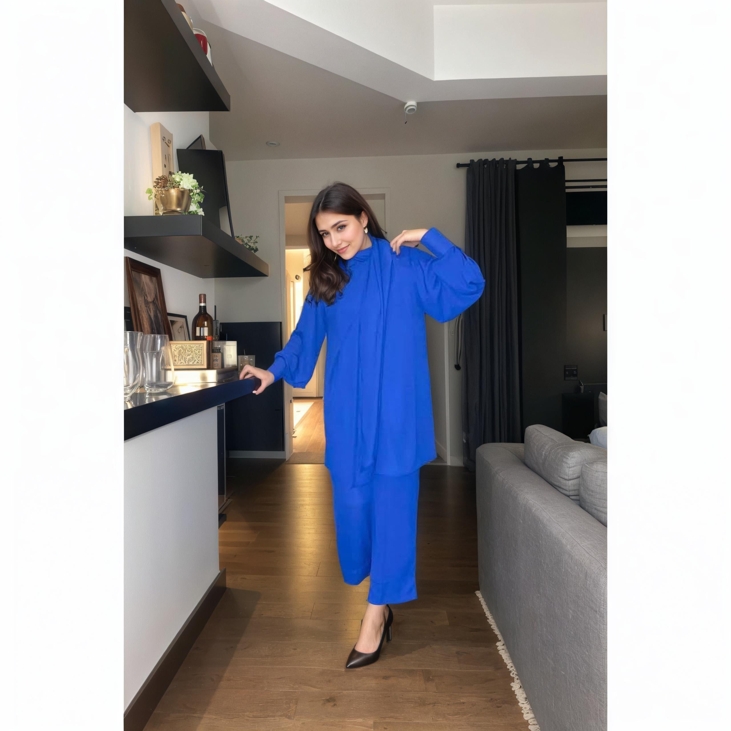 Carlo Royal Blue Knot Co-ord Set