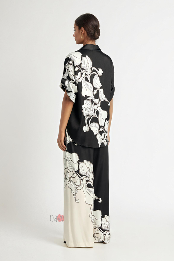 Monochrome Abstract Print Coord Set