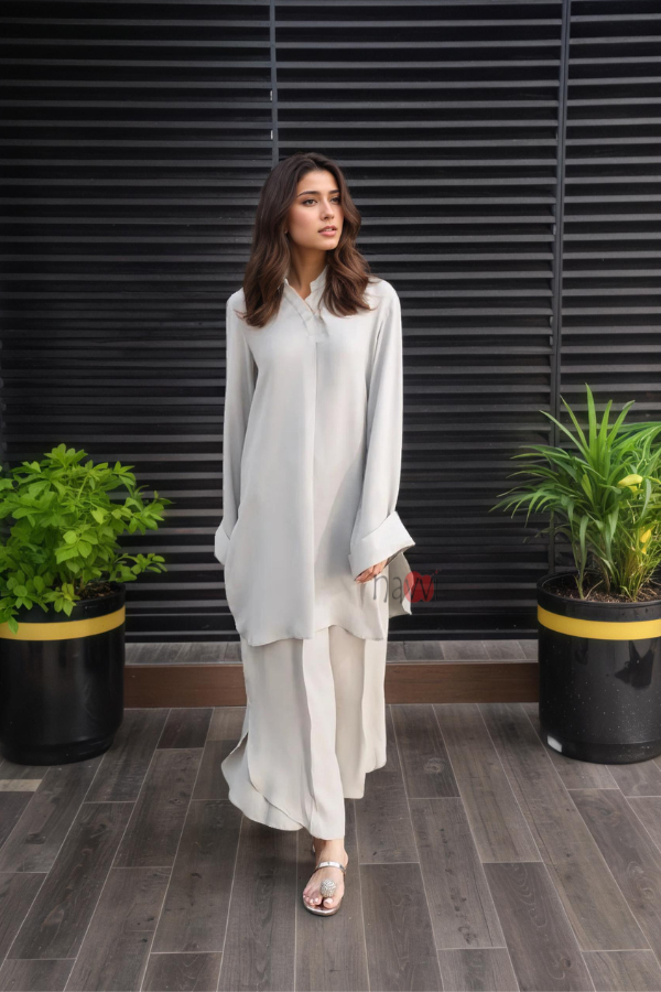 Ivory BSY Crepe Co-Ord Set