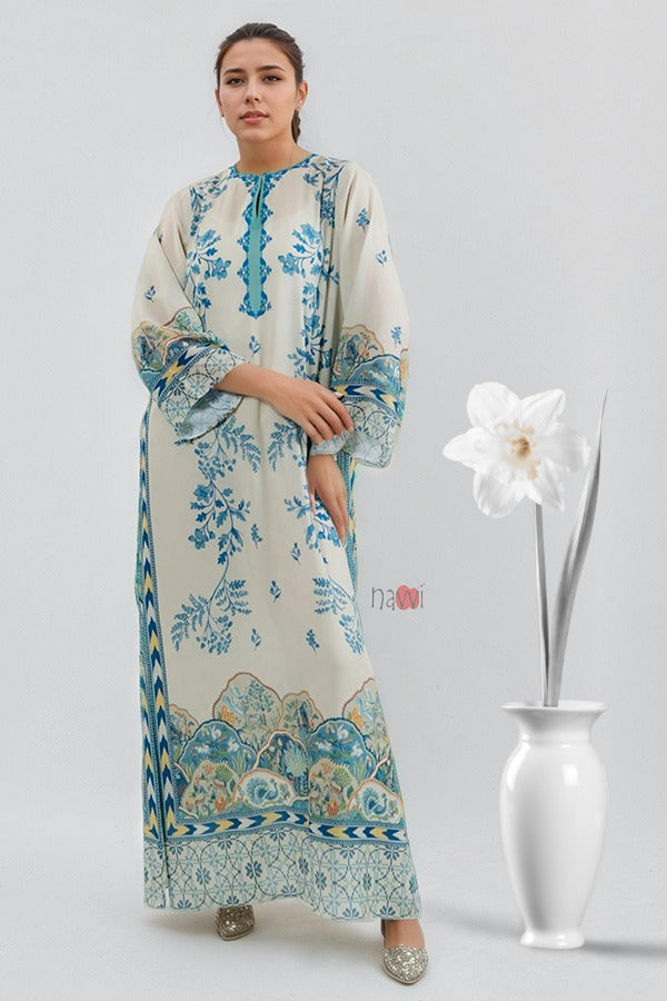 Ocean Veil Kaftan Dress