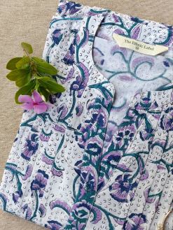 Alternative view of "Amaanat" Floral Hand Block Printed Cotton kurta