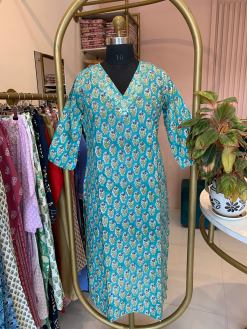 Alternative view of "Jivika"Hand Work Embellished Cotton kurta