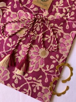 Alternative view of "Amaranthus" Embellish Floral Tassel Cotton Kurta