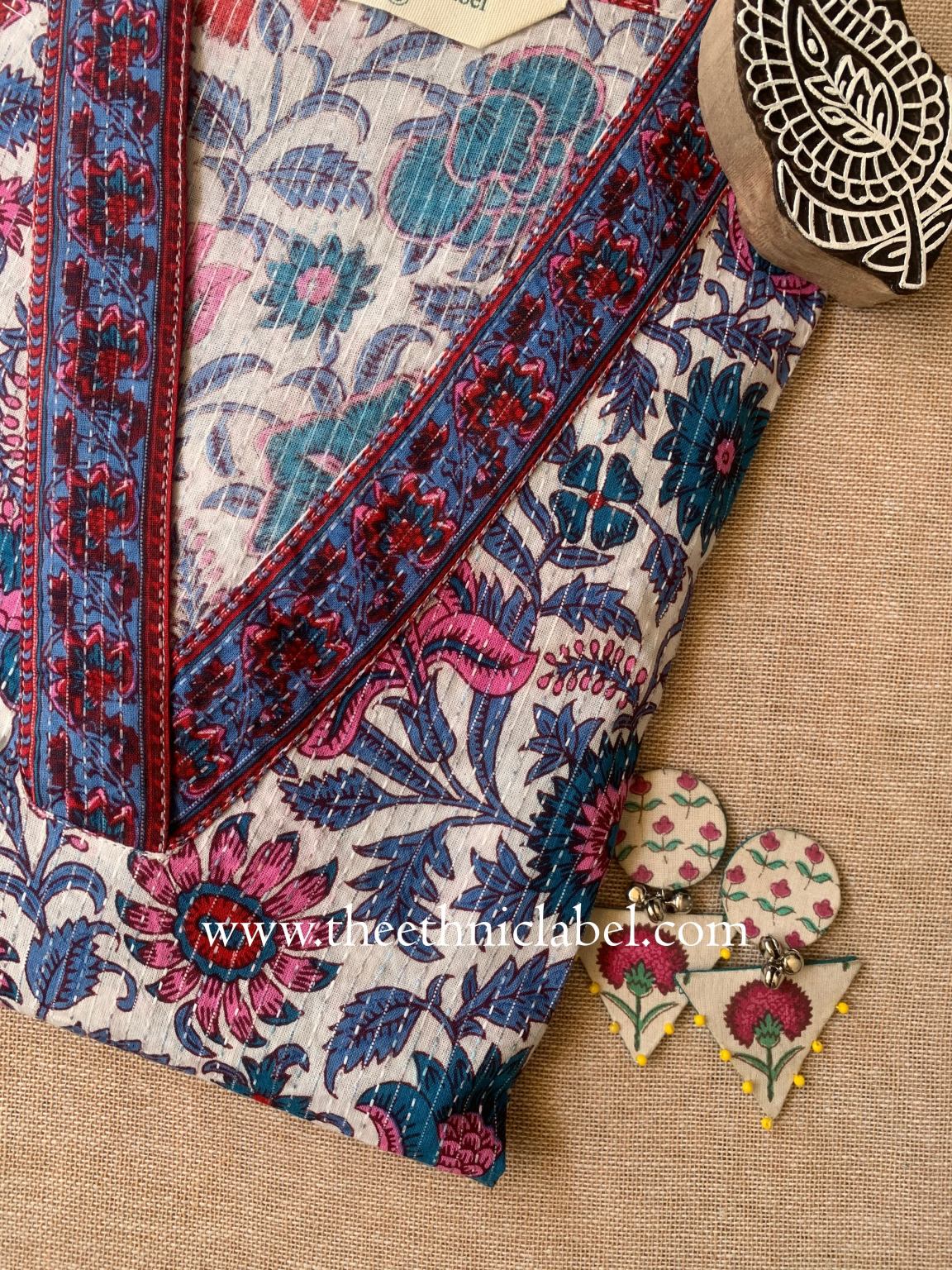 “Sharmila” Floral Cotton kurta