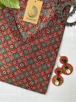 Alternative view of "Aiza" Ajrakh Hand Block Printed Cotton kurta