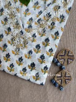 Alternative view of "Rajeshri" Hand Work Cotton kurta