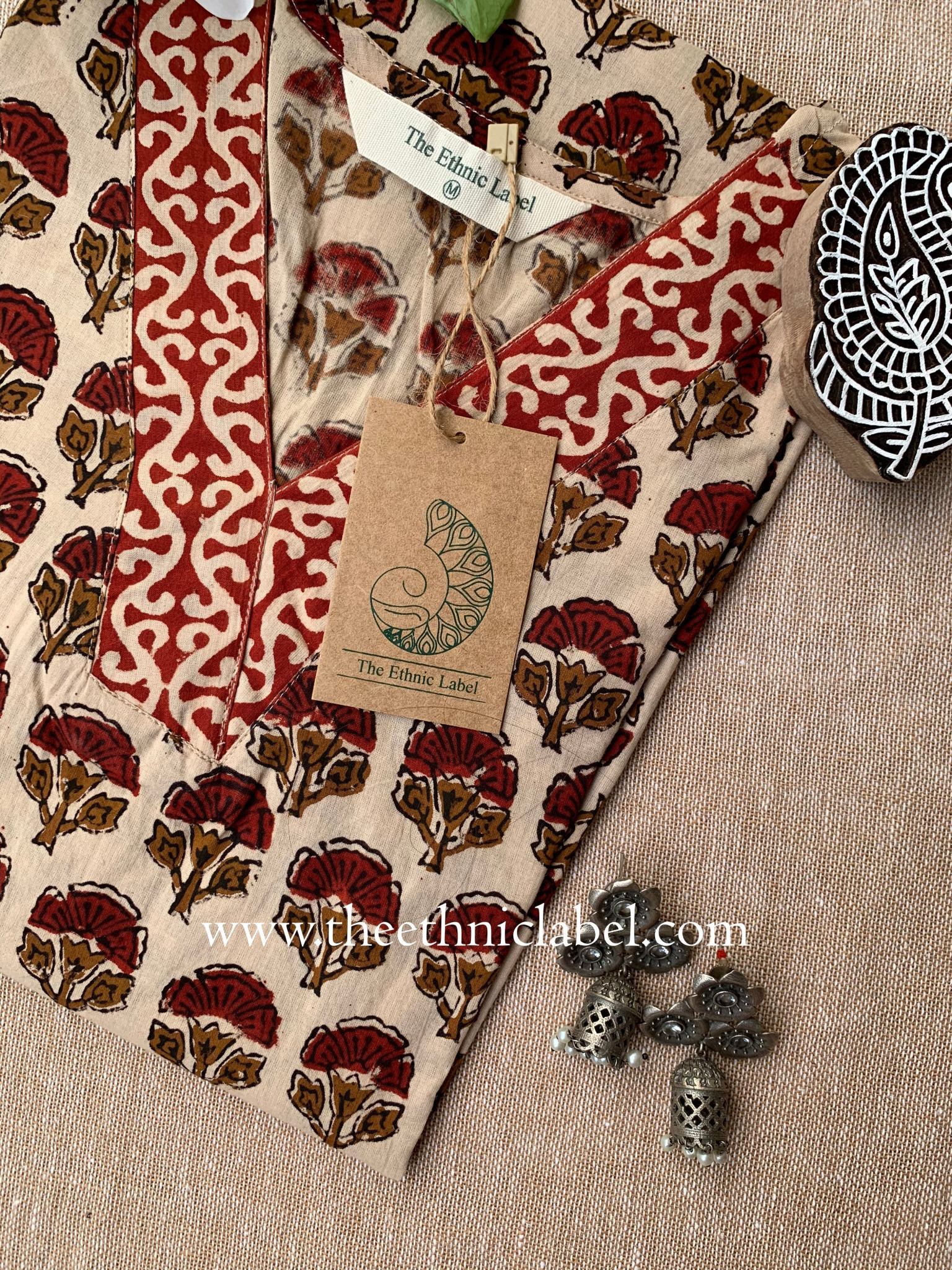 “Tulsi” Bagru Print Cotton kurta